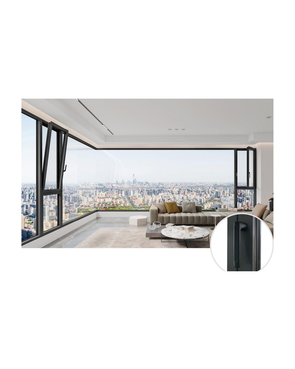 E2 Series Thermally Broken Double Inward Opening Window