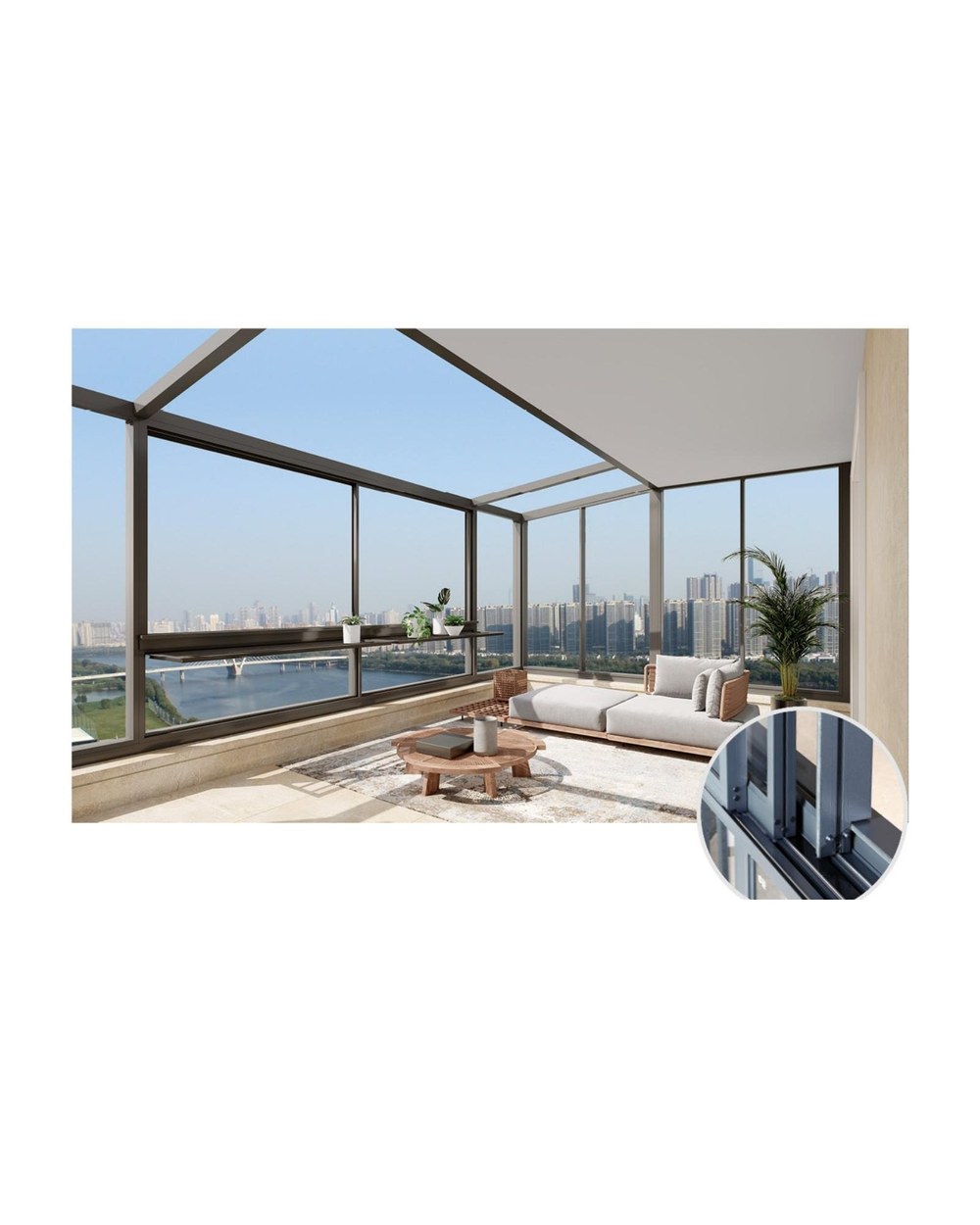 105 Series Thermally Broken Ultra-Narrow Sliding Window