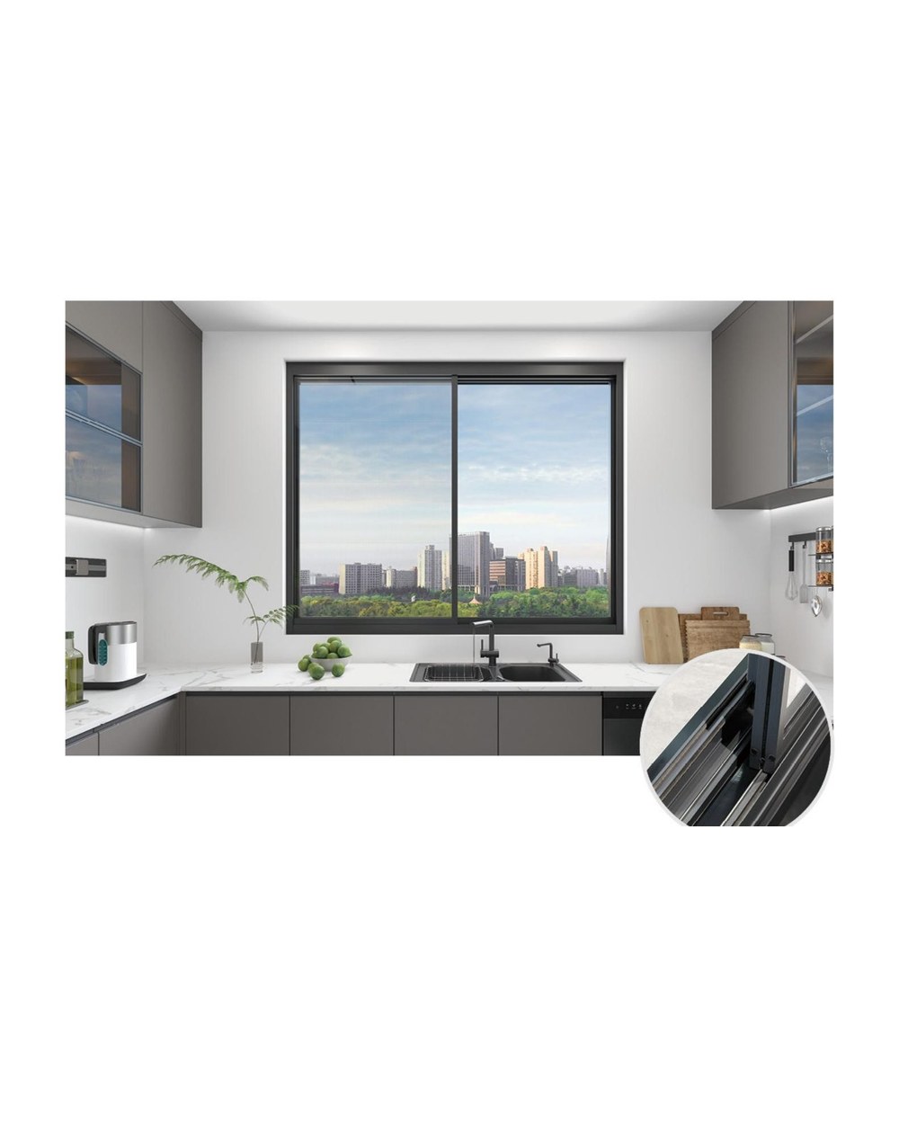 142 Series Thermally Broken Ultra-Narrow Sliding Window
