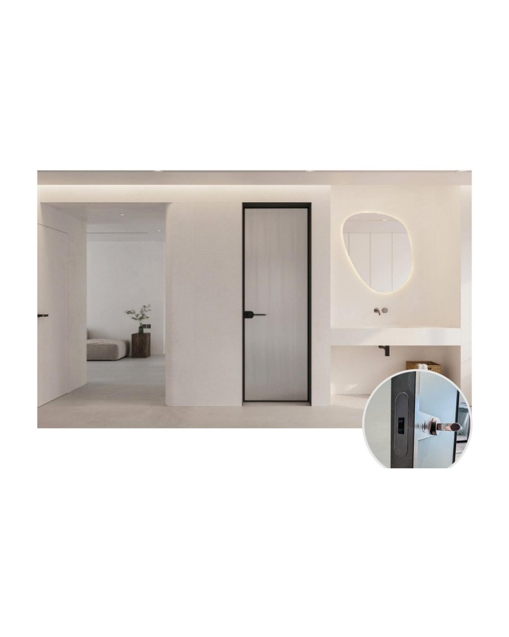 4012P Series Ultra-Narrow Interior Swing Door