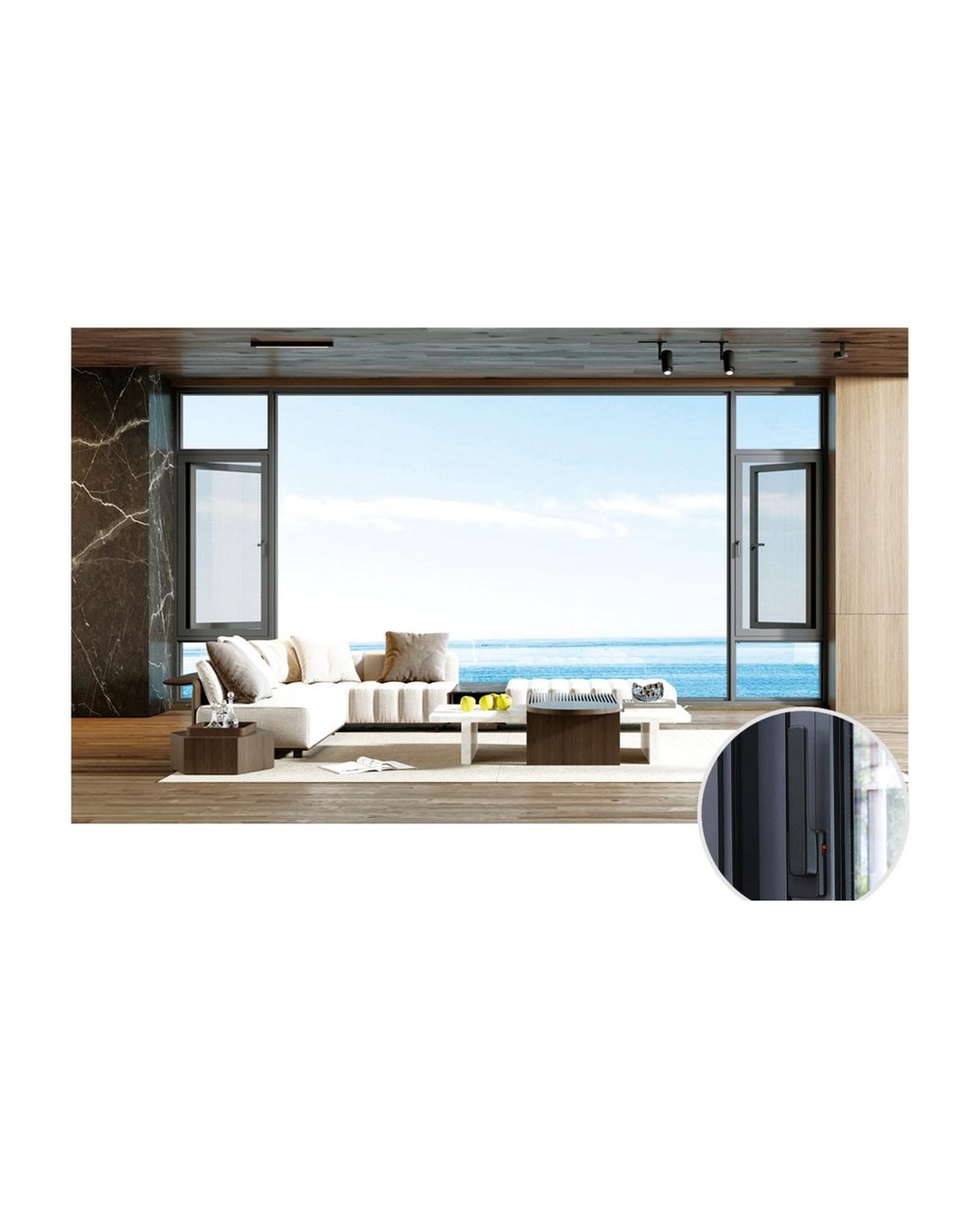 109 Series Thermally Broken Outward Opening Window with Screen
