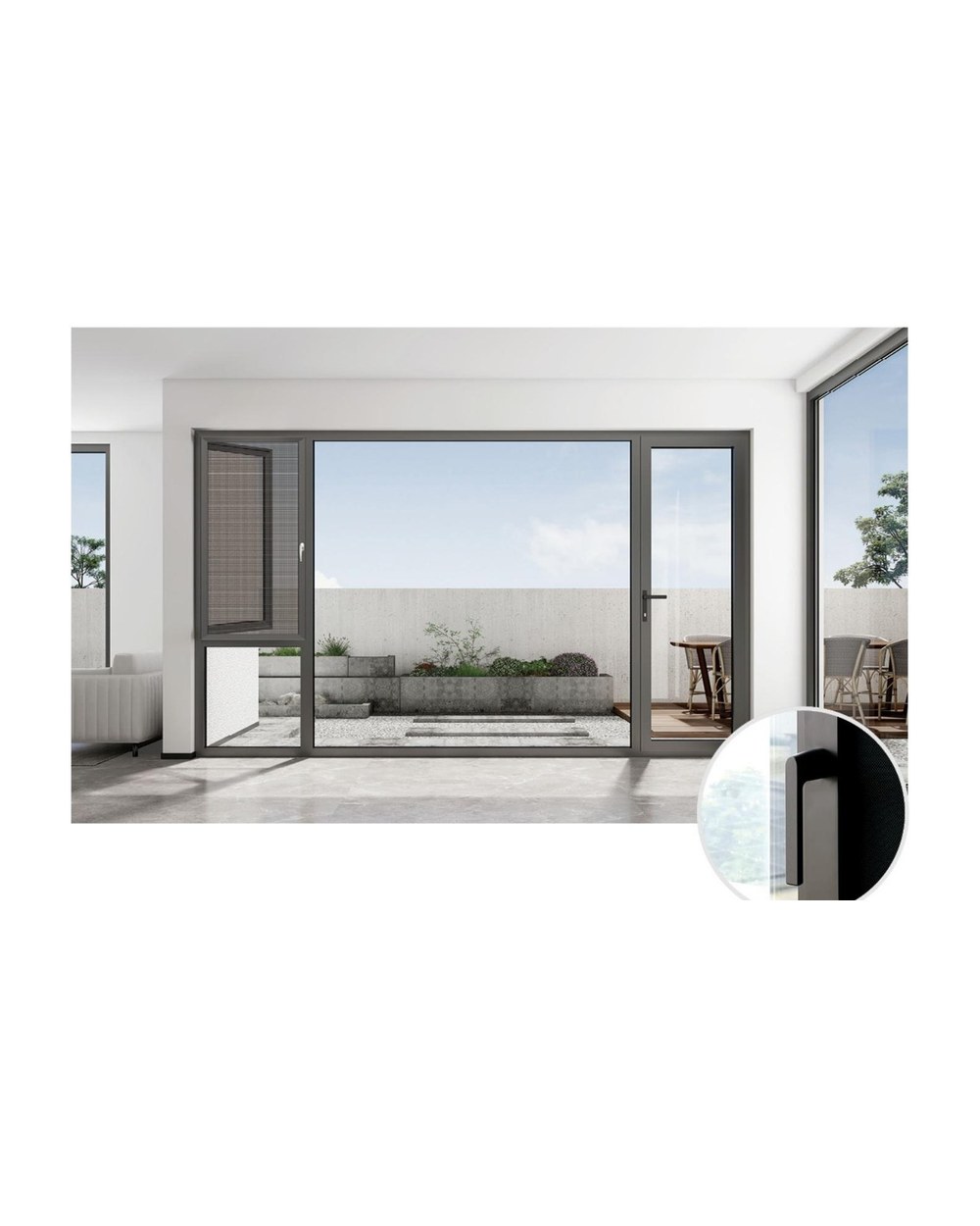 113 Series Thermally Broken Outward Opening Door with Screen