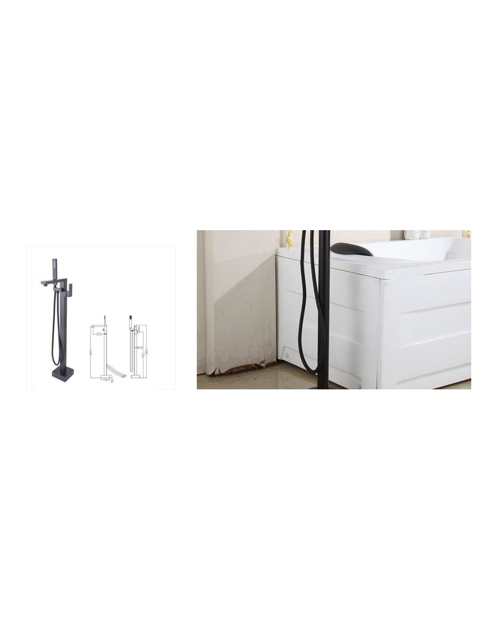 Bath Shower Floor Standing Mixer LD-436