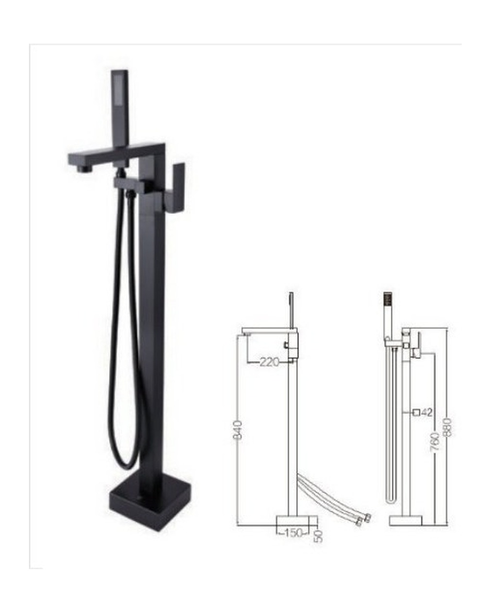 Bath Shower Floor Standing Mixer LD-421